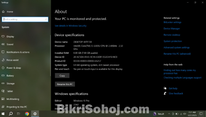 HP EliteBook 840 G3, 8GB RAM, 256GB SSD, i5 6th Gen